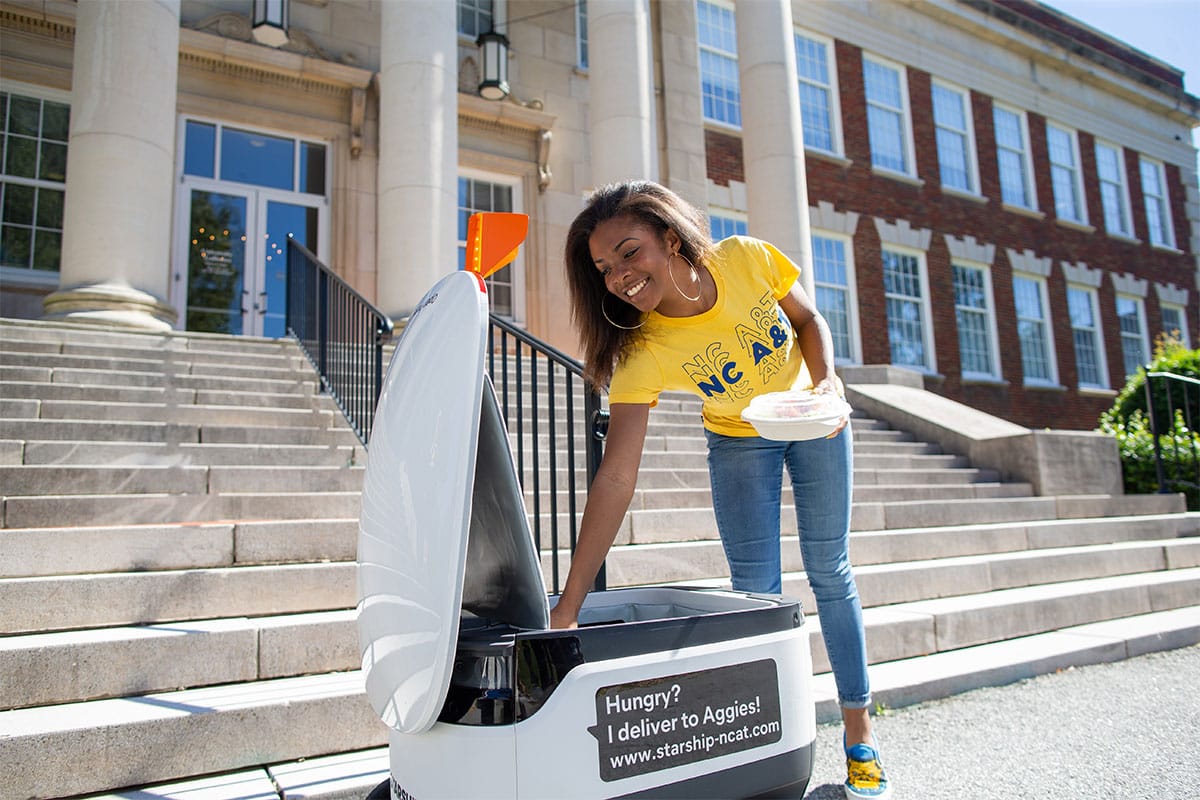 College students all in on robot delivery
